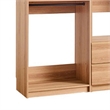 Benjara Dee Modular Closet System- 5 Floating Shelves- 2 Drawers- Oak Brown Wood