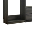 Benjara Dee Modular Closet System- 5 Floating Shelves- 2 Drawers- Black Wood