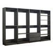 Benjara Dee Modular Freestanding Closet System- 4 Hanging Rods- 6 Shelves- Gray