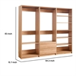 Benjara Dee Walk In Closet Modular Freestanding Storage 9 Shelf 2 Drawer Brown