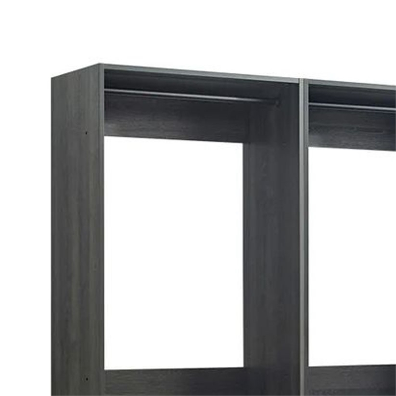Benjara Dee Walk In Closet Modular Freestanding Storage 9 Shelf 2 Drawer Black