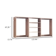 Benjara Vedz Walk in Closet w 2 Drawers- 4 Shelves n Hanging Rods- Brown Wood