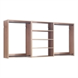 Benjara Vedz Walk in Closet w 2 Drawers- 4 Shelves n Hanging Rods- Brown Wood