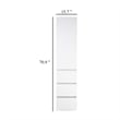 Benjara Ely Dual Closet Cabinet w Mirror- 4 Drawers- 71 Inch- White Melamine