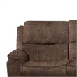 Benjara Heny Manual Reclining Sofa- Brown Fabric Seating- 88 Inch- No Sag
