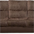 Benjara Heny Manual Reclining Sofa- Brown Fabric Seating- 88 Inch- No Sag
