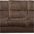Benjara Heny Manual Reclining Sofa- Brown Fabric Seating- 88 Inch- No Sag