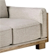 Benjara Denu Loveseat- Light Brown Fabric Padded- Welt Trim Details- 70 Inch