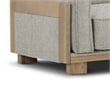Benjara Denu Sofa- Light Brown Fabric Padded- Welt Trim Details- 93 Inch
