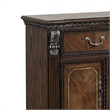 Benjara Naddy Brown Sideboard Buffet Console- Ornate Silver Design- 60 Inch