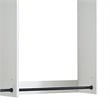 Benjara Vedz Wall Mounted Closet Set- 6 Hanging Rods- White Melamine