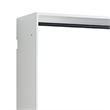 Benjara Vedz Wall Mounted Closet Set- 6 Hanging Rods- White Melamine
