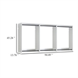 Benjara Vedz Wall Mounted Closet Set- 6 Hanging Rods- White Melamine