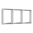 Benjara Vedz Wall Mounted Closet Set- 6 Hanging Rods- White Melamine