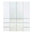 Benjara Ely Closet Cabinet Set- 2 Mirror Doors- 8 Drawers- 71 Inch- White Wood