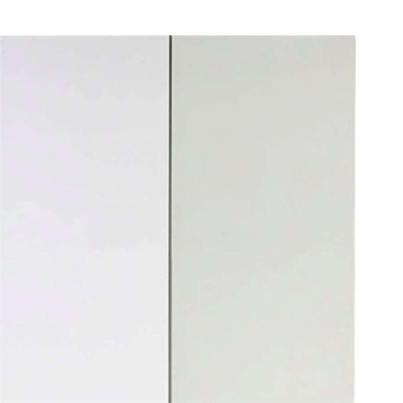 Benjara Ely Closet Cabinet Set- Mirrored Front- 7 Drawers- 71 Inch- White Wood