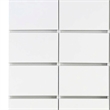 Benjara Ely Closet Cabinet Set- Mirrored Front- 7 Drawers- 71 Inch- White Wood