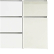 Benjara Ely Closet Cabinet Set- Mirrored Front- 7 Drawers- 71 Inch- White Wood
