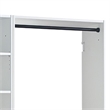 Benjara Vedz Walk in Closet w 2 Drawers- 4 Shelves n Hanging Rods- White Wood