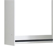 Benjara Vedz Walk in Closet w 2 Drawers- 4 Shelves n Hanging Rods- White Wood