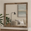Benjara Ent 40 x 40 Dresser Mirror- Tempered Glass- Rectangular Frame- Greige