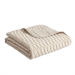 Benjara Rely 10pc Coverlet Queen Size Comforter Set- Woven Jacquard- Ivory