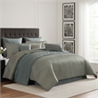 Benjara Mely 10pc Coverlet Queen Comforter Set- Shams- Green Woven Jacquard
