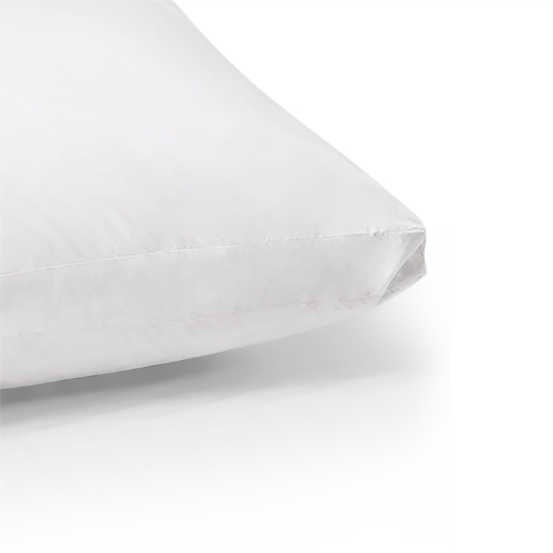 Benjara 20x28 Down Alternative Swan Washable Standard Pillow