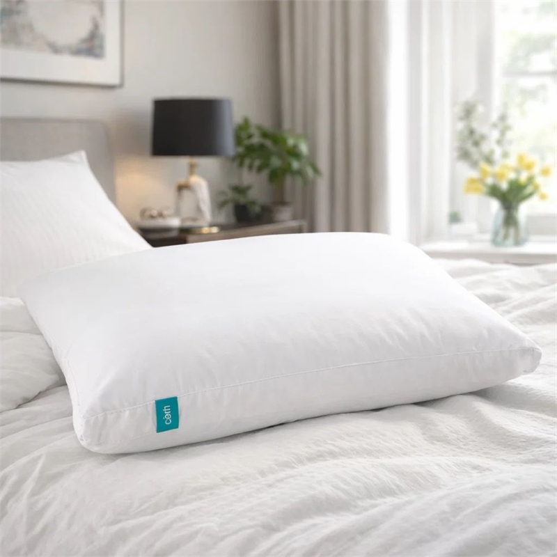 Benjara 20x28 Down Alternative Swan Washable Standard Pillow