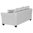 Benjara Siya 2pc Living Room Sofa and Loveseat Set- 6 Accent Pillows- Sand Gray