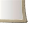 Benjara Lino Dresser Mirror- Curved Frame- Nailhead Trim- Cream Velvet 43