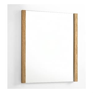 Benjara Noe Ruby Dresser Mirror- Natural Brown Oak Veneer- Rectangular 34 x 40