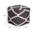 Benjara Poby Accent Pouf- 19