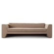 Benjara Roe Sofa- Camel Brown Performance Velvet- Wide Track Arms- 99