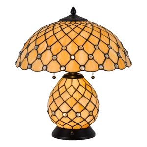 Benjara 18&quot Table Lamp- Pedestal- LED- Black Metal