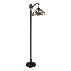 Benjara 62&quot Floor Lamp- Down Arc Shade- Bronze