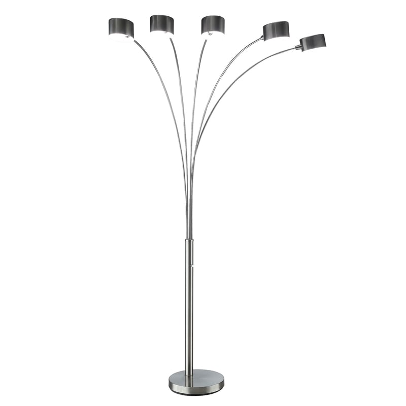 Benjara 5 Arm Arched Floor Lamp- 84