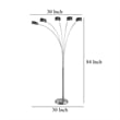 Benjara 5 Arm Arched Floor Lamp- 84