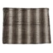 Benjara Tini 50x60 Throw Blanket- Rich Brown Faux Fur- One Sided Design