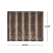 Benjara Tini 50x60 Throw Blanket- Rich Brown Faux Fur- One Sided Design