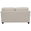 Benjara Liya 2pc Sofa and Loveseat Set- 7 Blue Pillows- Light Gray