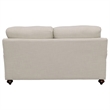 Benjara Liya 2pc Sofa and Loveseat Set- 7 Blue Pillows- Light Gray