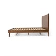 Benjara Queen Size Bed- Panel Headboard Design- Rich Brown Acacia Wood