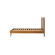 Benjara King Size Bed with Slat Panel Design- Natural Acacia Wood Finish