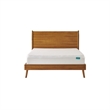 Benjara King Size Bed with Slat Panel Design- Natural Acacia Wood Finish