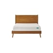 Benjara King Size Bed with Slat Panel Design- Natural Acacia Wood Finish