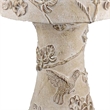 Benjara Menon Bird Bath Feeder- Decorative Designs White Terracotta- 20