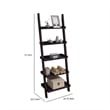 Benjara Accent Ladder Bookcase with 5 Shelves- 72
