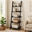 Benjara Accent Ladder Bookcase with 5 Shelves- 72