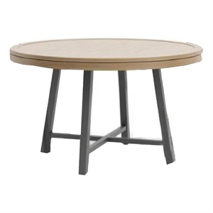 Benjara Nily Outdoor Game Table- 51&quot Round Top w Inlaid Chess Board